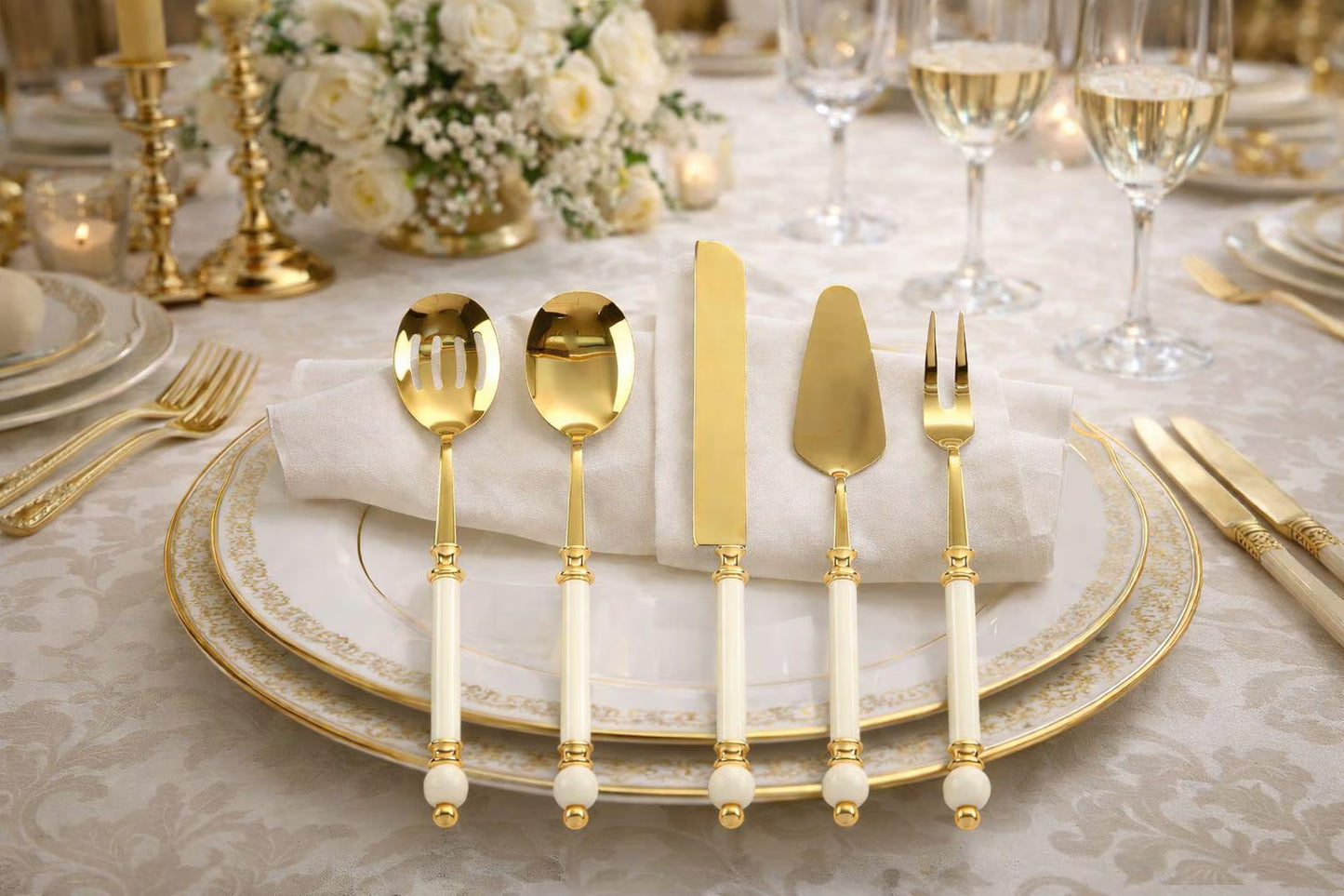 Luxury Serving Set with Elegant Handles