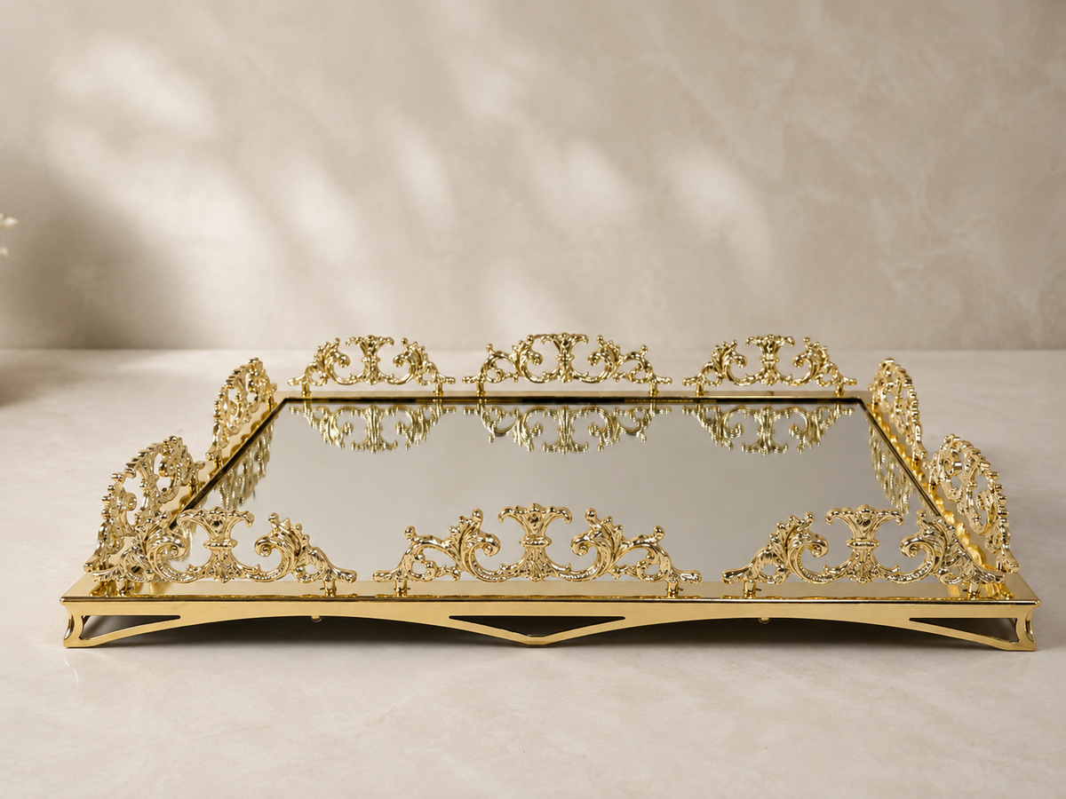 Luxury Mirrored Vanity Tray, Luxury Perfume, Jewelry Organizer Tray