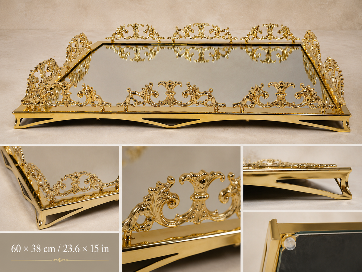 Luxury Mirrored Vanity Tray, Luxury Perfume, Jewelry Organizer Tray