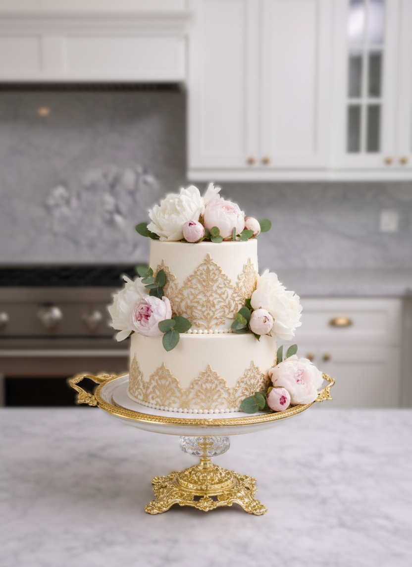 Gold Cake Stand 3 Tier Porcelain Serving Stand Set, Dessert Display, Wedding Buffet, Cupcake Tower, Afternoon Tea Decor
