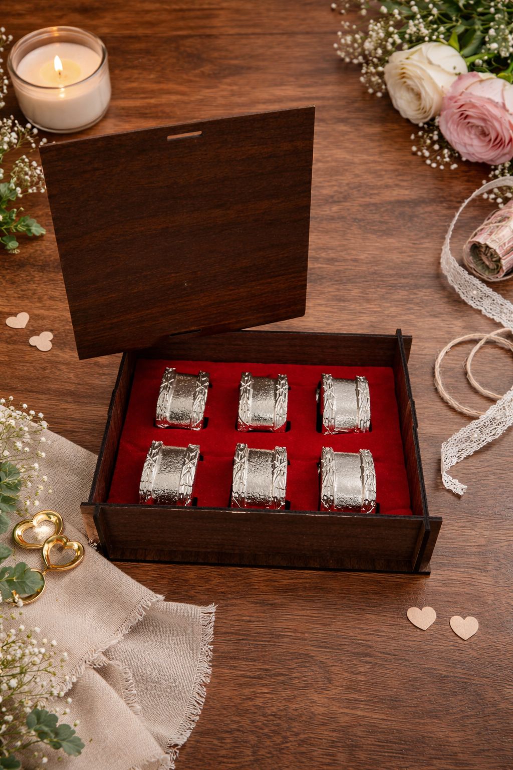 Elegant Napkin Rings Set