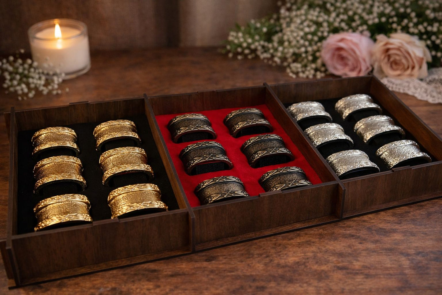 Elegant Napkin Rings Set