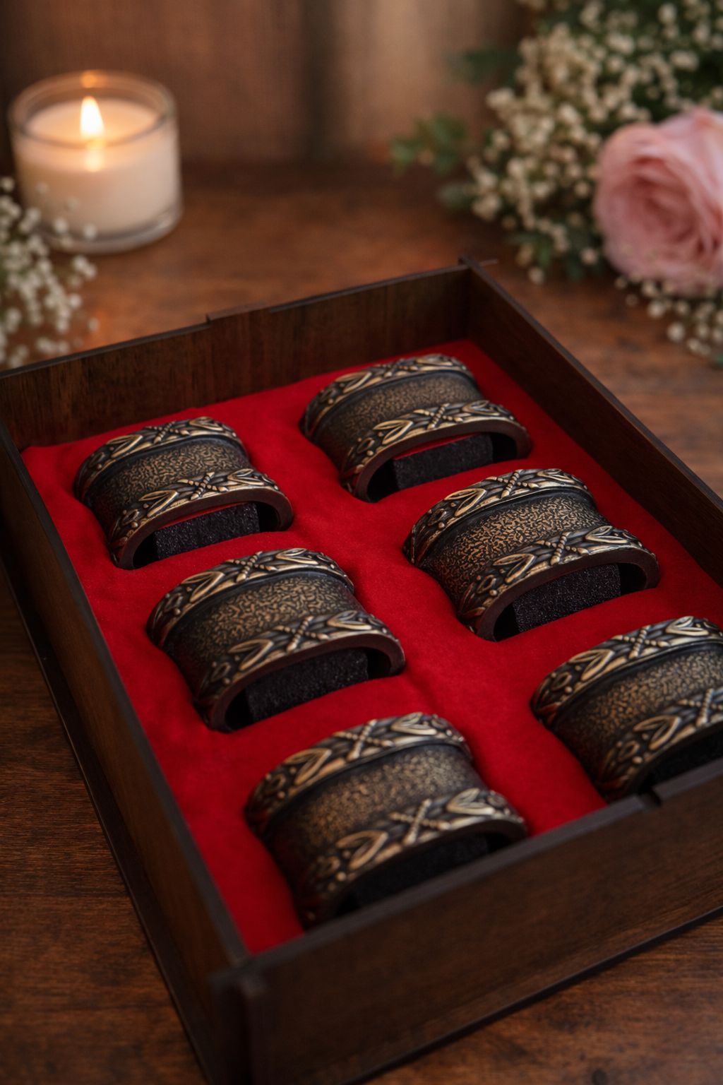 Elegant Napkin Rings Set