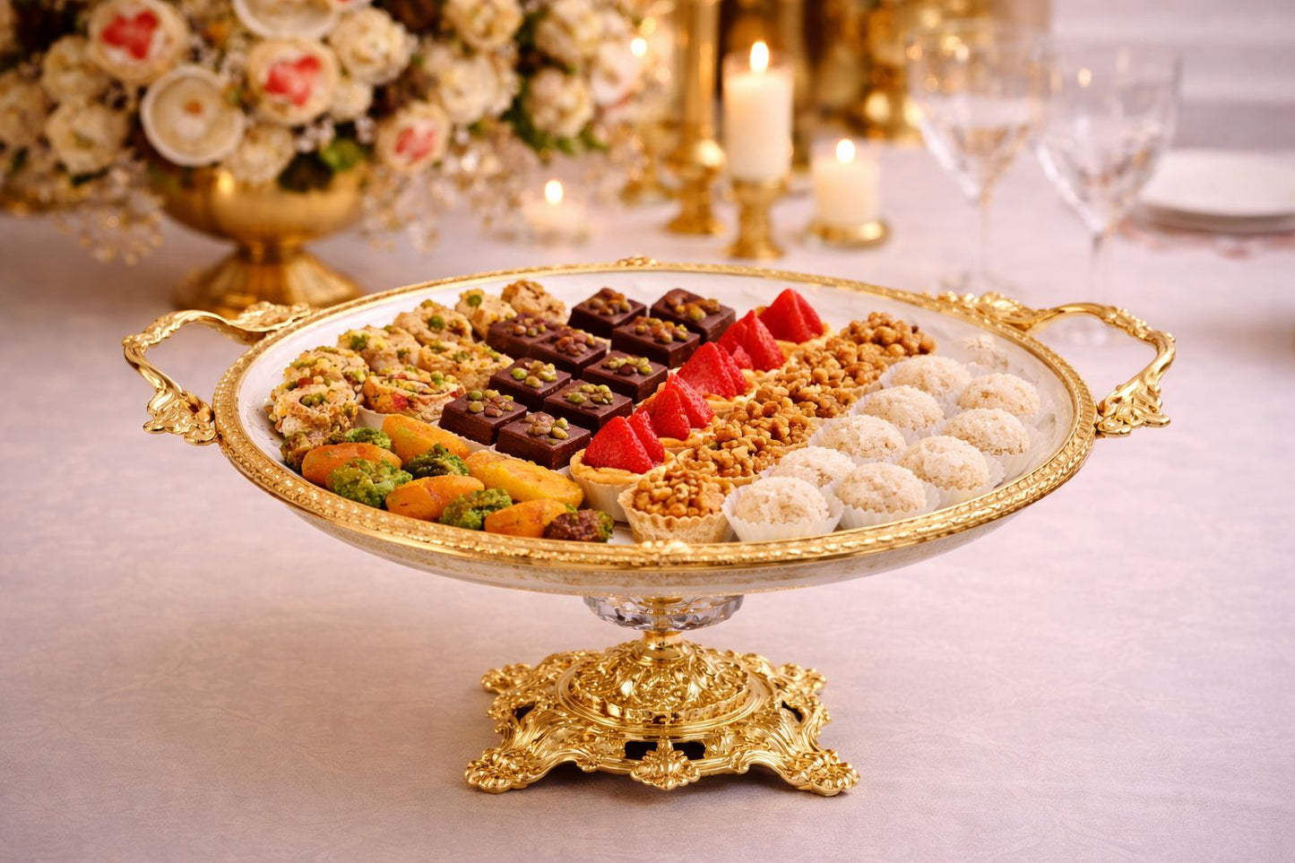 Gold Cake Stand 3 Tier Porcelain Serving Stand Set, Dessert Display, Wedding Buffet, Cupcake Tower, Afternoon Tea Decor
