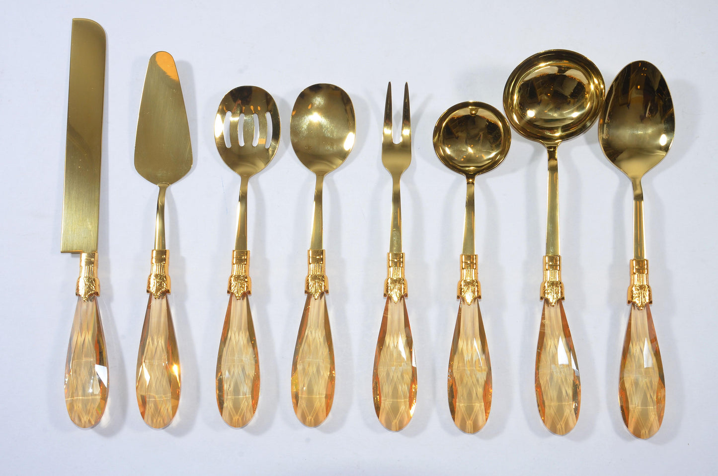 Luxury Clear Crystal Handle Serving Set